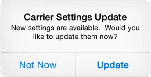 Update Carrier Setting